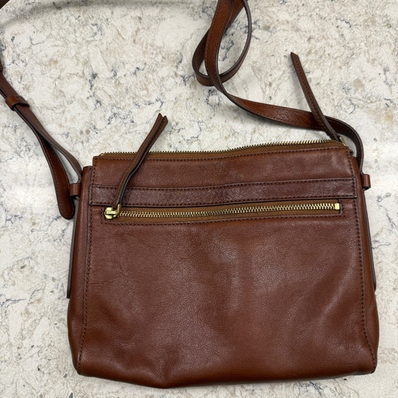 Fossil Felicity Crossbody Brown Leather bag adjustable strap -cp - Picture 5 of 8